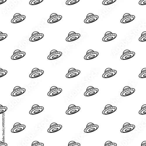 Ufo flying saucer alien extraterrestrial seamless pattern background
