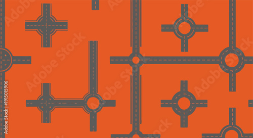 Orange Industrial Pipe Cross Pattern Background