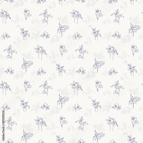 Flower pattern, ditsy seamless floral pattern, small little cute flower background. Flower repeat pattern. Ditsy print,  surface design. Ditsy floral for fashion, texture, fabric, wrapping, wallpaper