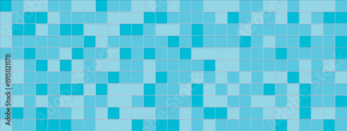 Decorative ceramic square surface in seamless layout. Ideal for pool bottom, shower wall, kitchen design or architecture background.