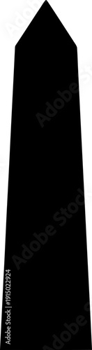Monolithic obelisk monument silhouette with pointed apex