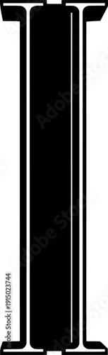 Structural steel i-beam girder silhouette