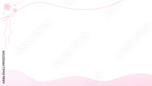 Konstfotografi シンプルな桜とリボンのウェーブな淡いグラデーション壁紙⭐︎PNG