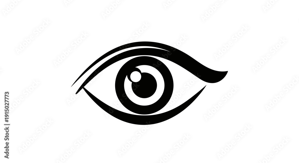 Obraz premium Human Eye Illustration Simple Design Element.