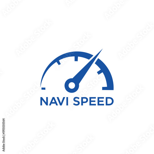 Speedometer gauge for internet service provider logo Navi Speed