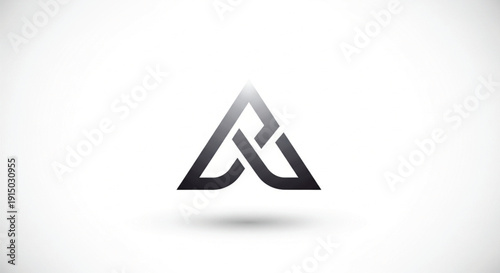 This modern minimalist logo features a sleek, geometric triangle design with interlocking lines, evoking the letters 'A' and 'P'. The professional dark grey gradient finish gives a sophisticated.