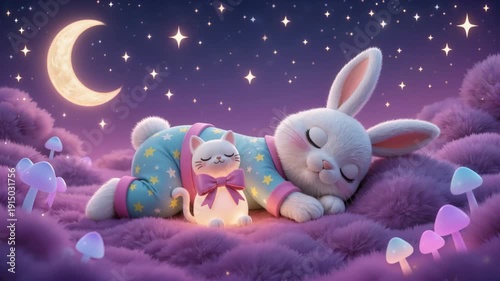 Calming Baby Lullaby Seamless Loop Animation for Sleep & Relaxation