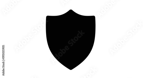 Black Shield Icon Symbol Protection Security.