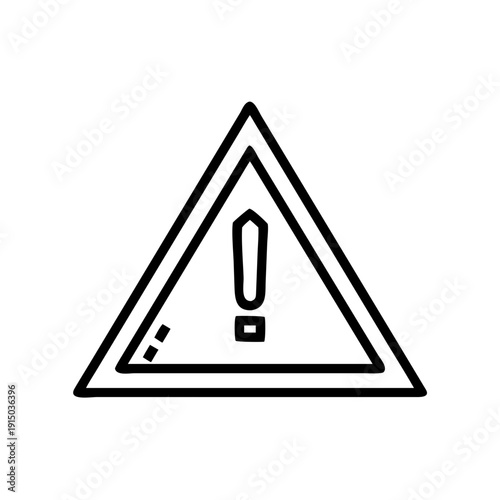 Warning Triangle Icon — Hazard Alert Sign and Evacuation Safety Symbol