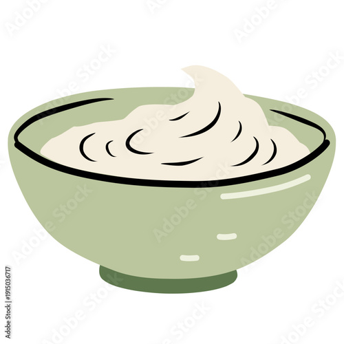 Skincare Cream Bowl in Flat Style for Beauty Theme