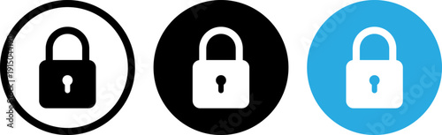 Secure padlock icons for safety and protection concepts