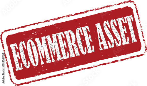 Red ecommerce asset stamp for business branding