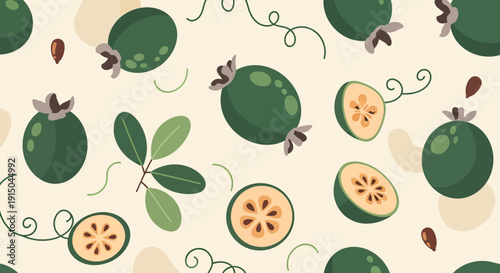 Fresh and Juicy Passion Fruits with Green Leaves