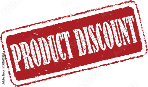 Red product discount stamp for promotional offers and sales