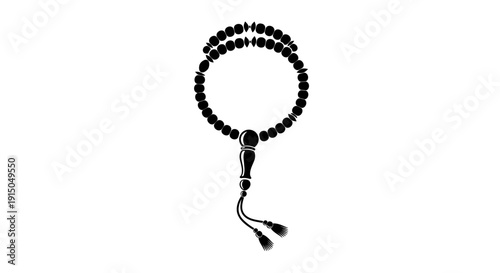 Black Buddhist Prayer Beads Mala Necklace 3.