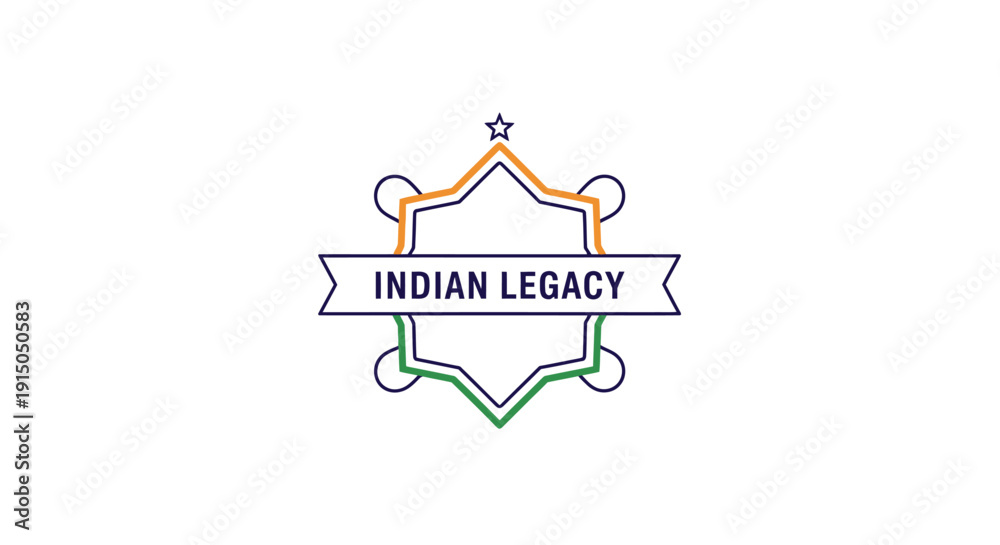 Obraz premium Indian Legacy Emblem with Cultural Design Elements