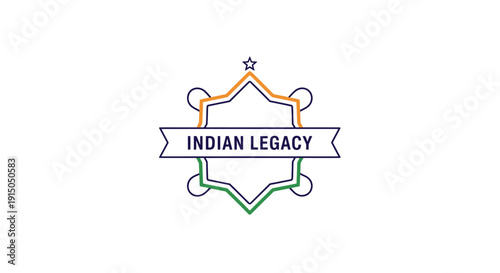 Indian Legacy Emblem with Cultural Design Elements