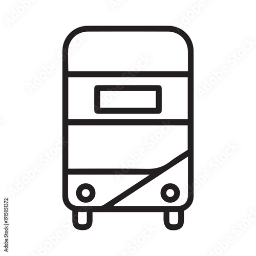 single deck bus icon sign vector
