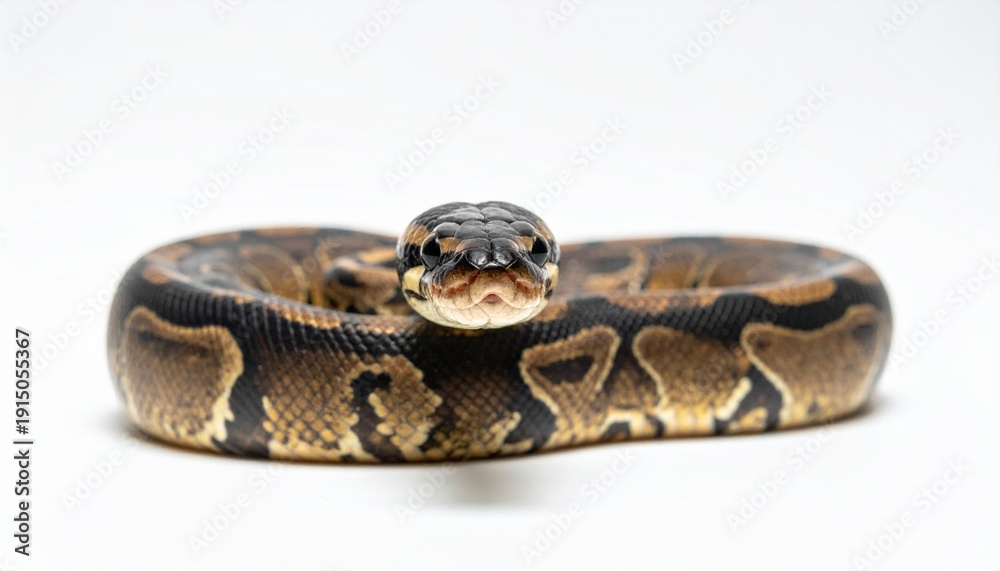 Obraz premium Snake close-up on a white background
