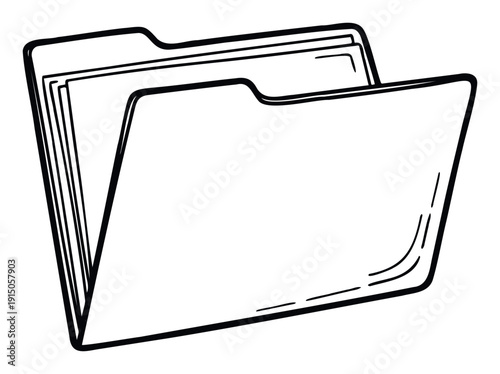 Professional business file folder with organized documents, ideal for illustrating data management, administrative tasks, office work, academic record keeping, or important archival