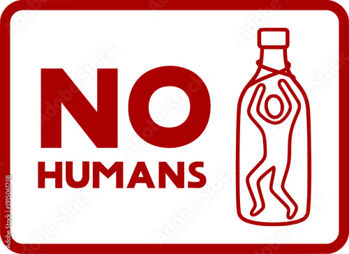 No humans red symbol draw