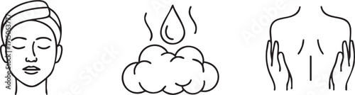 Spa Massage Facial Wellness Skincare Beauty Icons