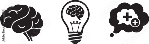 Brain Health Memory Cognitive Care Medical Icons