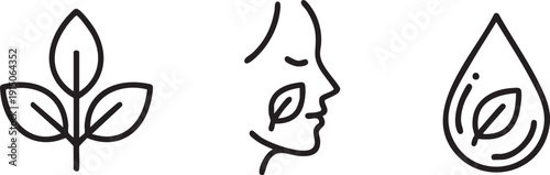 Natural Dermatology Skin Clinic Medical Beauty Icons