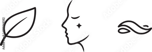 Dermatology Skin Clinic Natural Beauty Medical Icons