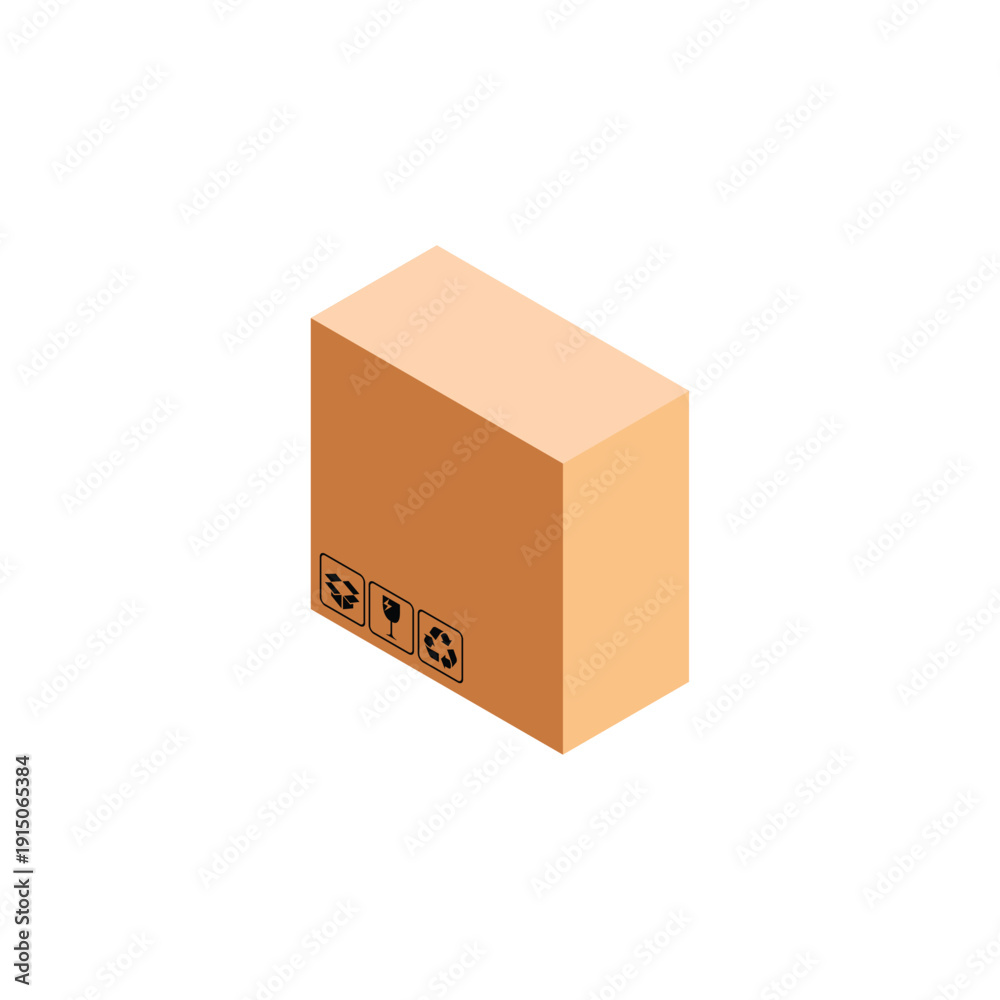 Fototapeta premium isometric cardboard assets for UI UX needs, or for any design.