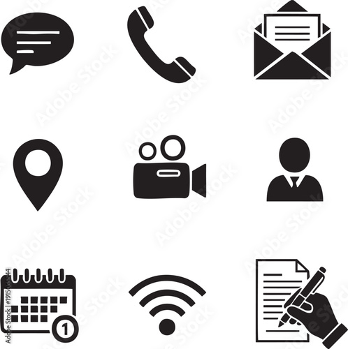 Corporate Teamwork Organization Leadership Collaboration Icons