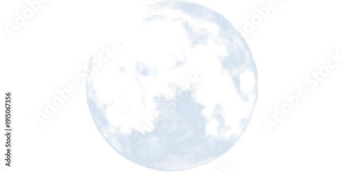 Big Black and White Transparent Spotted Earth Globe Design - Global Business, Technology, Globalisation Concept, Vector Design Template - Isolated on White Background