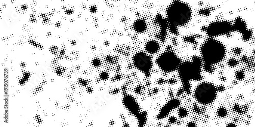 Monochrome halftone background with a gradient of dots creating a modern and minimalist design element. vector Eps 10