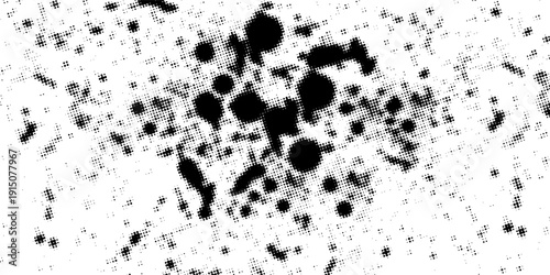 Monochrome halftone background with a gradient of dots creating a modern and minimalist design element EPS vector