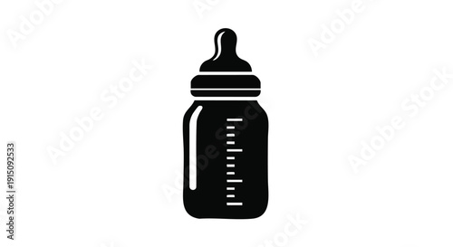 Baby Feeding Bottle Silhouette Icon
