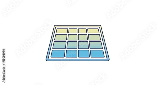 Solar Panel Illustration: Renewable Energy Source Depicted with Abstract Blue and Yellow Tones