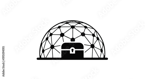 Secure dome structure with locked vault underneath
