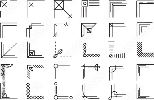 Collection of architectural and engineering symbols
