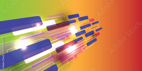 Abstract perspective futuristic technology background