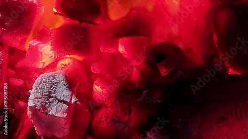 Burning Coal Background. Fire particles sparks rising