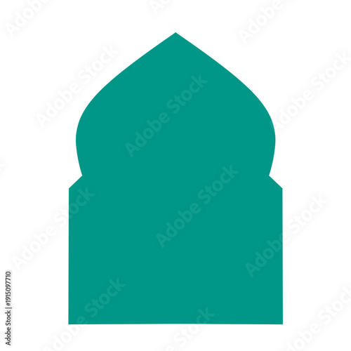 Islamic architecture curves in various colors