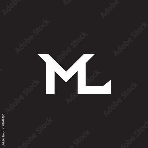 Initial letter LM luxury minimalist business logo design concept