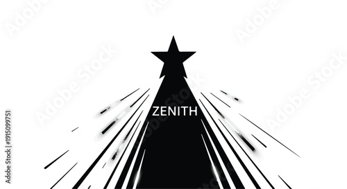 black starburst graphic with zenith text