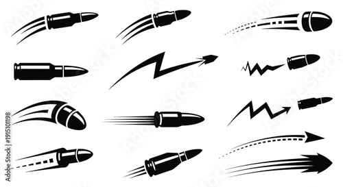 Bullet Motion Graphics and Icons bullets ammunition