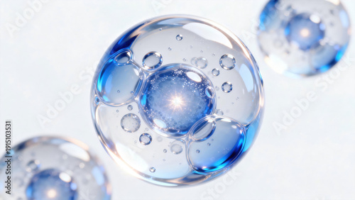 PDRN Exosome Micro Molecules for Skin Regeneration Biotechnology Medical Illustration