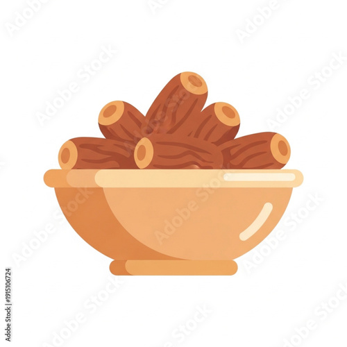 Date Delights: A close-up shot of a bowl brimming with fresh, succulent dates, offering a tempting glimpse of the rich flavors of this traditional fruit.