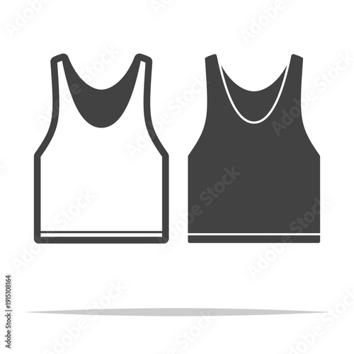 Sleeveless tank top icon transparent vector isolated illustration