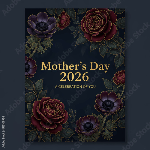 A Mother's Day card with a floral design and the words 'Mother's Day 2026 A Celebration of You'