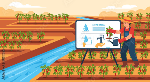 Irrigation Techniques Presentation in Agriculture Field.