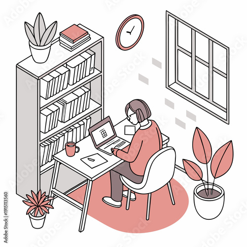 A person sitting at a desk with a laptop and books around them